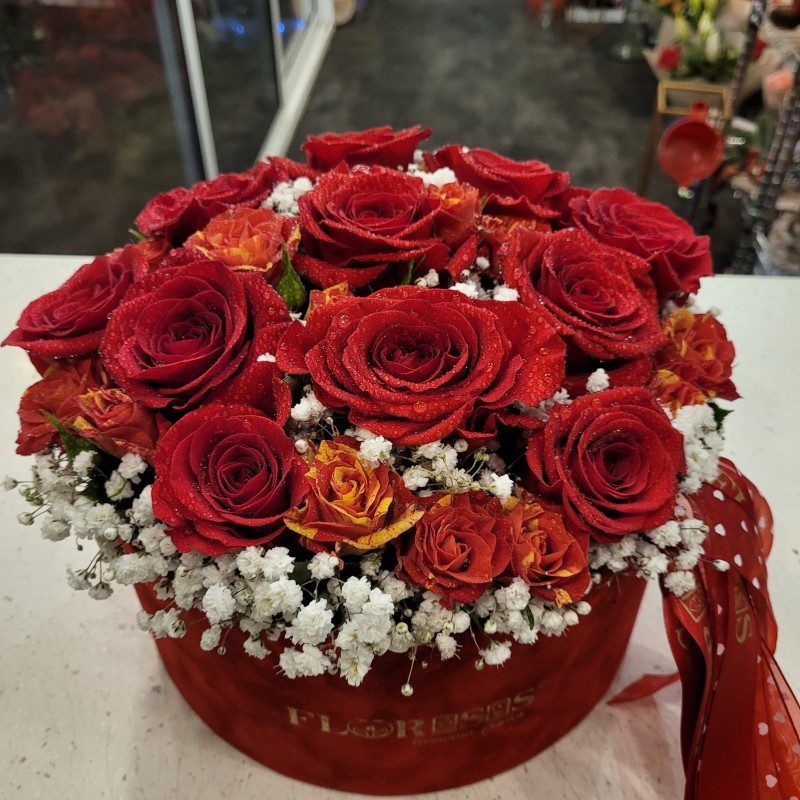 Florisis Huedin Cutie cu trandafiri si minirose