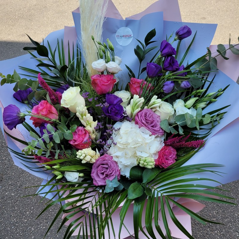 Florisis Huedin Buchet volumetric roz mov Iulia